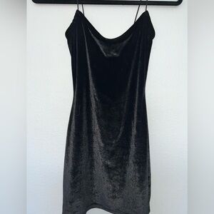 Shein shimmering black mini dress